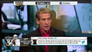 First Take - Derek Carr Named Oakland Raiders Starting Quarterback