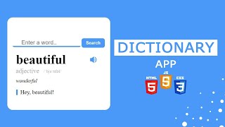 How To Make Dictionary App With Html Css And Js_