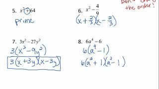 Famous Math 099 13.5 - Factoring the Difference of Perfect Squares Profile