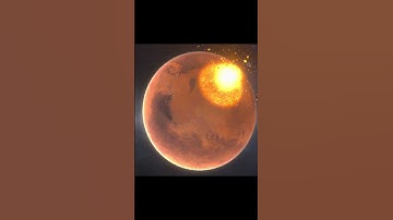 Giant Asteroid hitting MARS - mars vs asteroidin solar smash #shorts