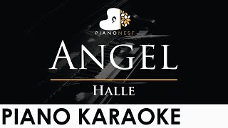 Halle - Angel - Piano Karaoke Instrumental Cover with Lyrics