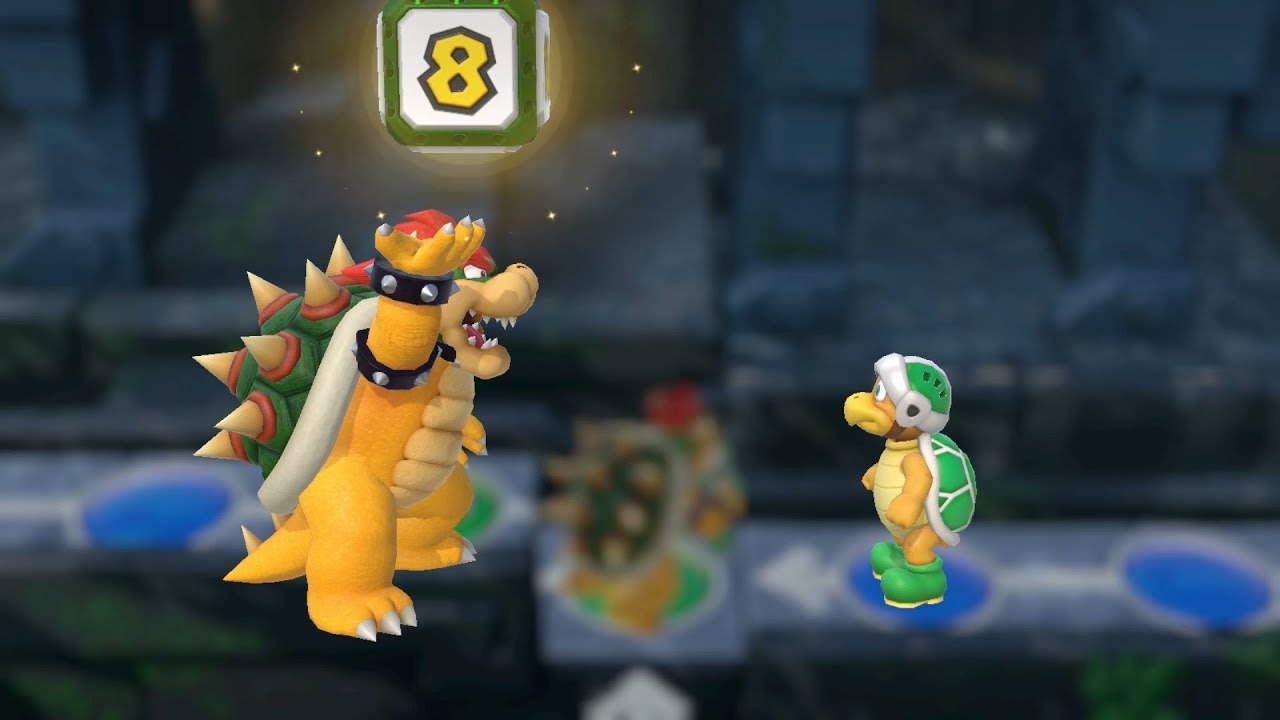 Super Mario Party #18 Whomp's Domino Ruins Hammer Bro vs Daisy vs Peach vs Mario