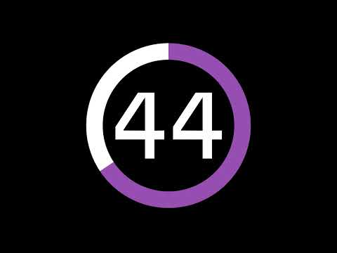 67-Second Countdown Timer - Dark Background + Circular Progress Bar + Ending Sound