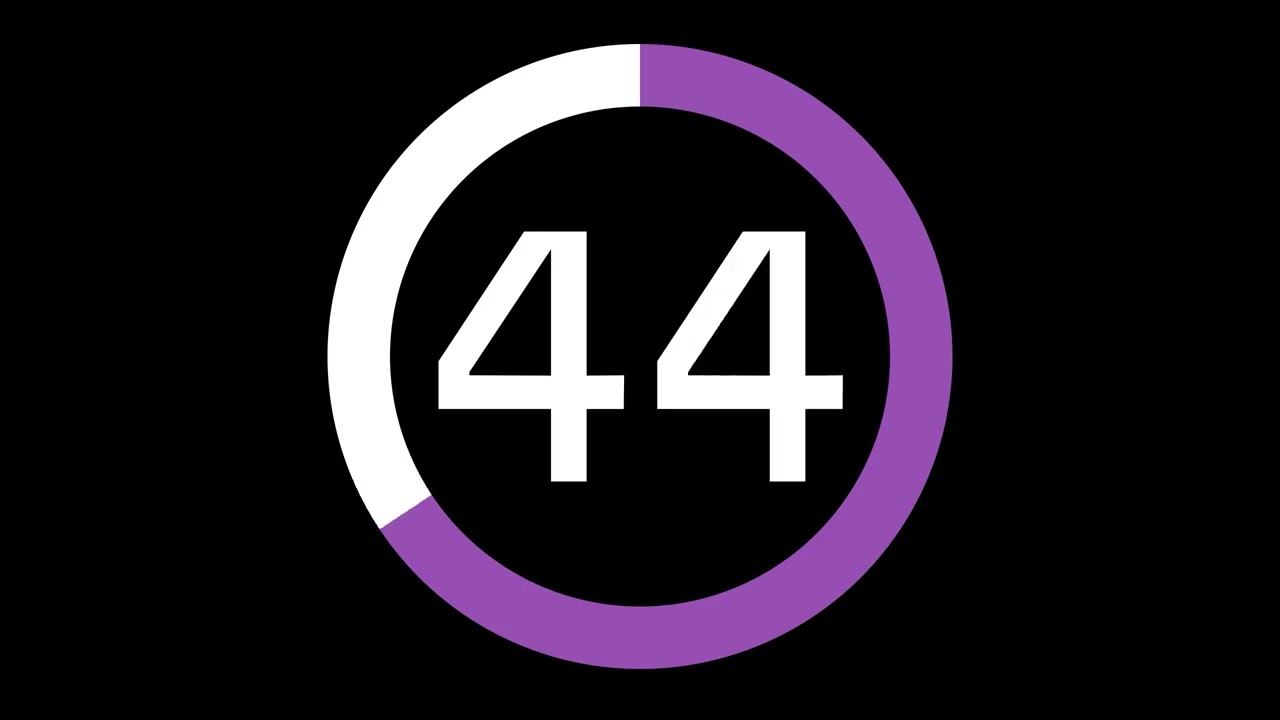 67-Second Countdown Timer - Dark Background + Circular Progress Bar + Ending Sound