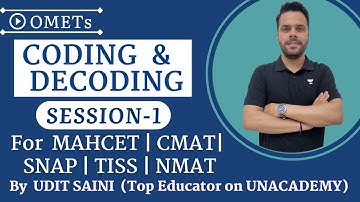 Coding-Decoding P-1 | MAHCET MBA - 2024 | CMAT | SNAP | NMAT | By - Udit Saini