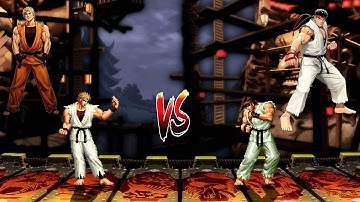 Ryo Sakazaki  VS Ryu || Rematch || King OF Fighter Ryo Vs Street Fighter Ryu || Death Match || 4K ||