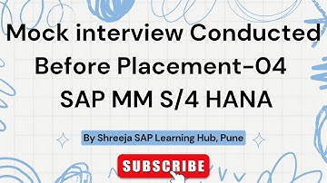 SAP MM Mock interview conducted Before Placement in Infosys | SAP MM | Best SAP Courses in Pune