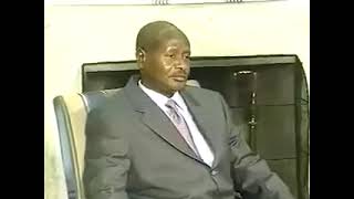 US PRESIDENT GEORGE W BUSH MEETS UGANDAN PRESIDENT MUSEVENI JUNE 2003