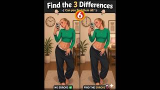 3 Differences! Can You Find Them All? #findthedifference #game  #picture