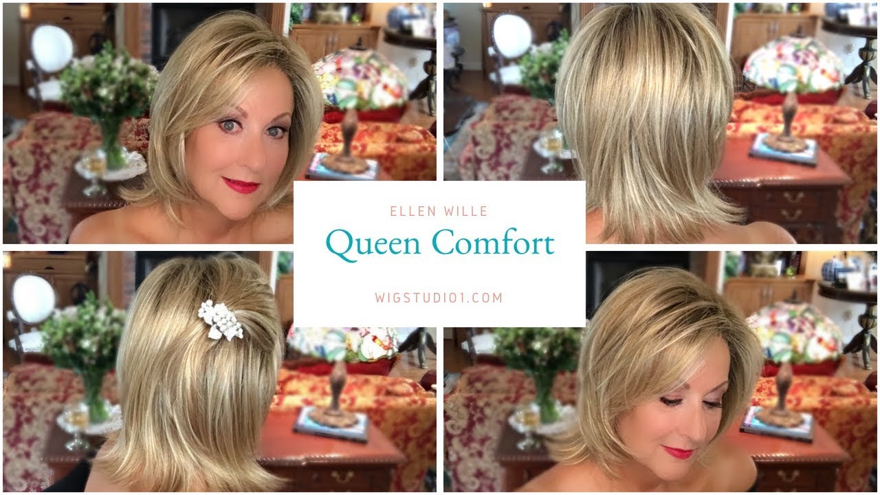 Ellen Wille QUEEN COMFORT wig review Caramel Rooted Crazy Wig Lady