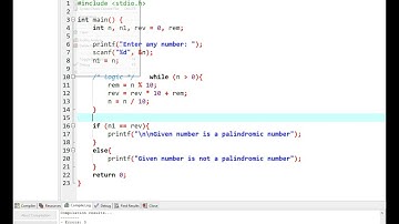 C Program To Find The Given Number Is Palindrome Or Not | Dev C++ | AmeerUllah Official