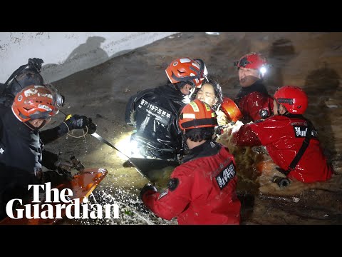 Typhoon Hinnamnor: two rescued from underground car park in South Korea