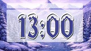 13 Minute Winter Countdown Timer | Silent Focus Session with End Alarm