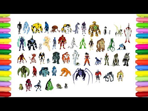 Coloring all Ben 10 Aliens transformations