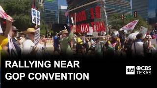 Protesters rally near Republican convention in Dallas