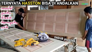 cara membuat pintu kayu , model klasik pintu utama. tukang kayu