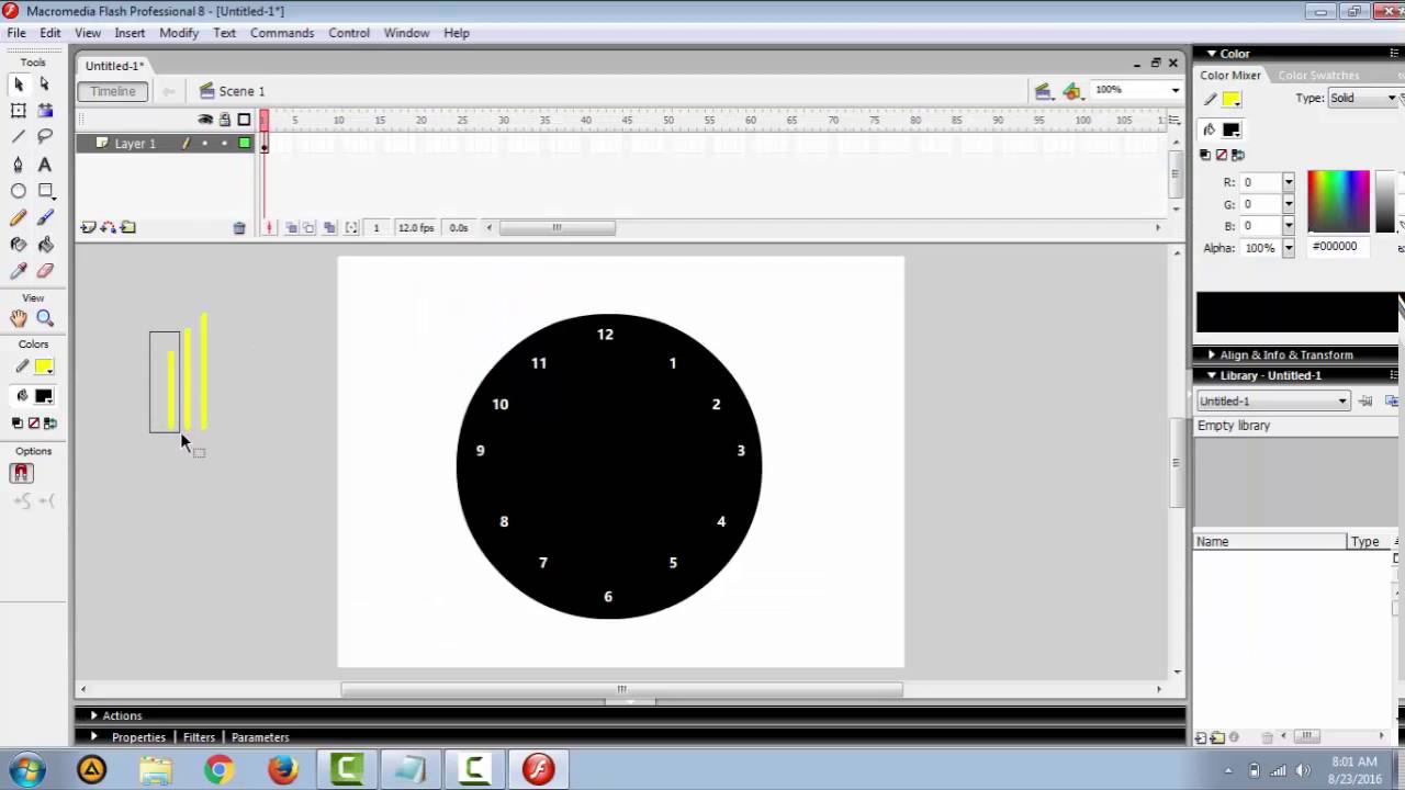 Tutorial Membuat Jam Dinding Di Macromedia Flash 8 YouTube