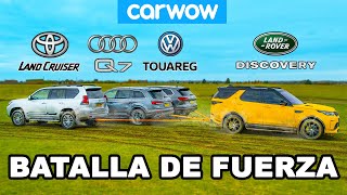 Toyota Land Cruiser, Audi Q7 y VW Touareg vs Land Rover: ¡Tira y afloja!