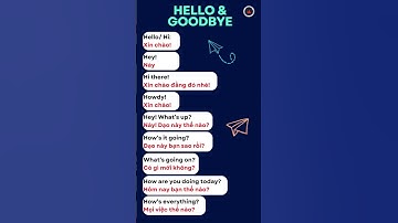 Hello & Goodbye - Từ vựng Tiếng Anh chủ đề Chào và Tạm biệt