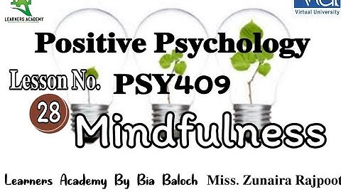 Positive Psychology (PSY409)VU Urdu | Lecture No. 28 | Learners Academy By Bia Baloch
