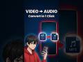 how to convert video to audio without any app || Video ko audio mein kaise badle #shorts
