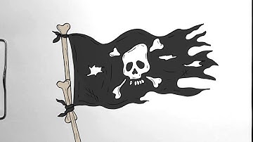 How to Draw PIRATE FLAG Step by Step
