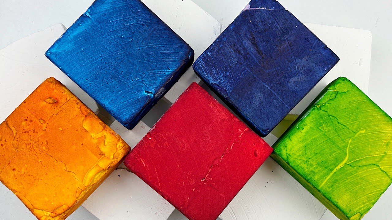 Oddly satisfying video★GYM CHALK★Crispy powder★Colored chalk★ - YouTube