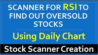 Scanner For RSI To Find Out Oversold Stocks - Stock Scanner Creation (In Hindi) | By Abhijit Zingade
