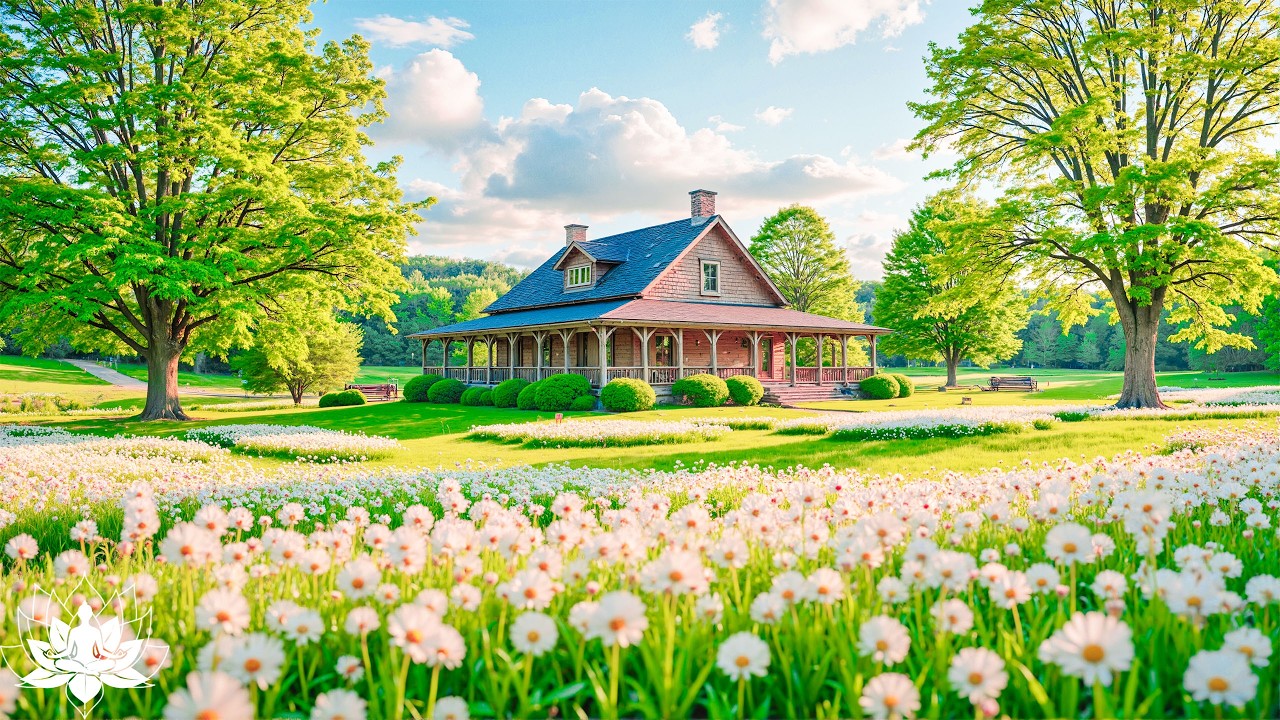 🌷 Calm Piano Music for a Tired Mind | Healing Sounds with Cozy Home & Flower Scenery