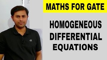 3. Homogeneous differential equations of first order | Concept and Examples