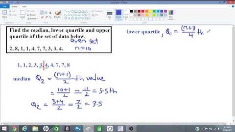 find the quartiles for an even set of raw data