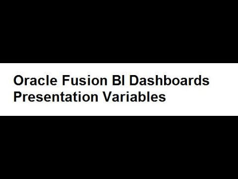 how to use presentation variable in otbi