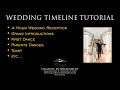 Wedding program or itinerary tutorial  djs entertainment perspective