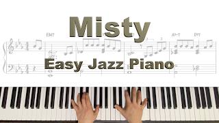 Misty (Erroll Garner) Easy Jazz Piano | 쉬운 재즈 피아노 연주 | Standard realbook 리얼북 | 악보sheet