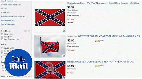 Online retail giants ban Confederate flag items from websites - Daily Mail