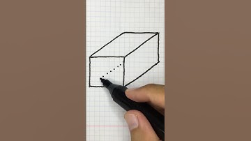 How Easy Draw Parallelepiped 3D like a Square and Color it #shorts #funny #youtube #3d