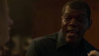 Hd Nick Fury Singing Mr. Postman Scene Captain Marvel