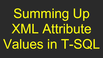 Summing Up XML Attribute Values in T-SQL