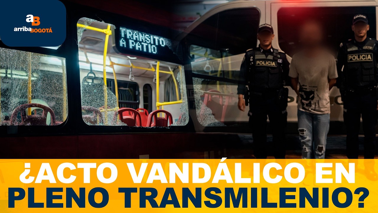 Hombre rompe vidrios de Transmilenio y deja H3RIDO a un pasajero | CityTv | ArribaBogotá