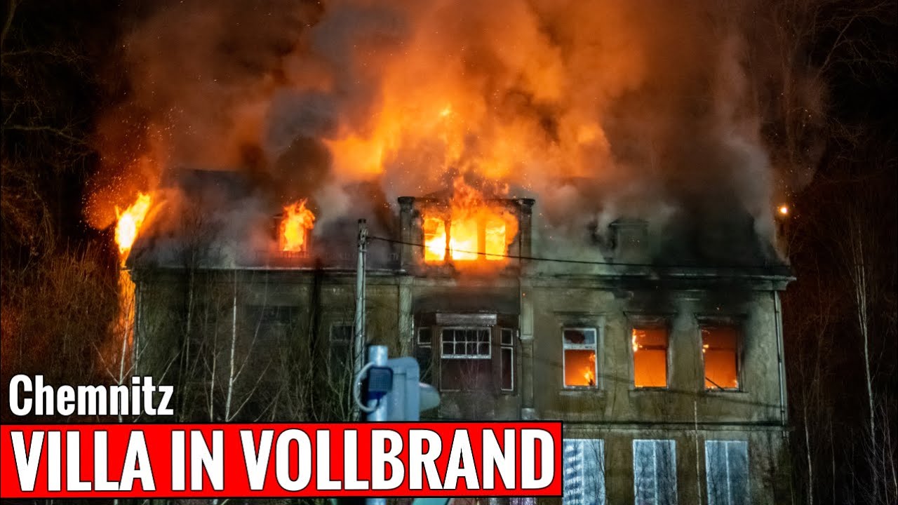 [VILLA IN VOLLBRAND] Brandeinsatz für die Feuerwehr Chemnitz am 28.01.2022