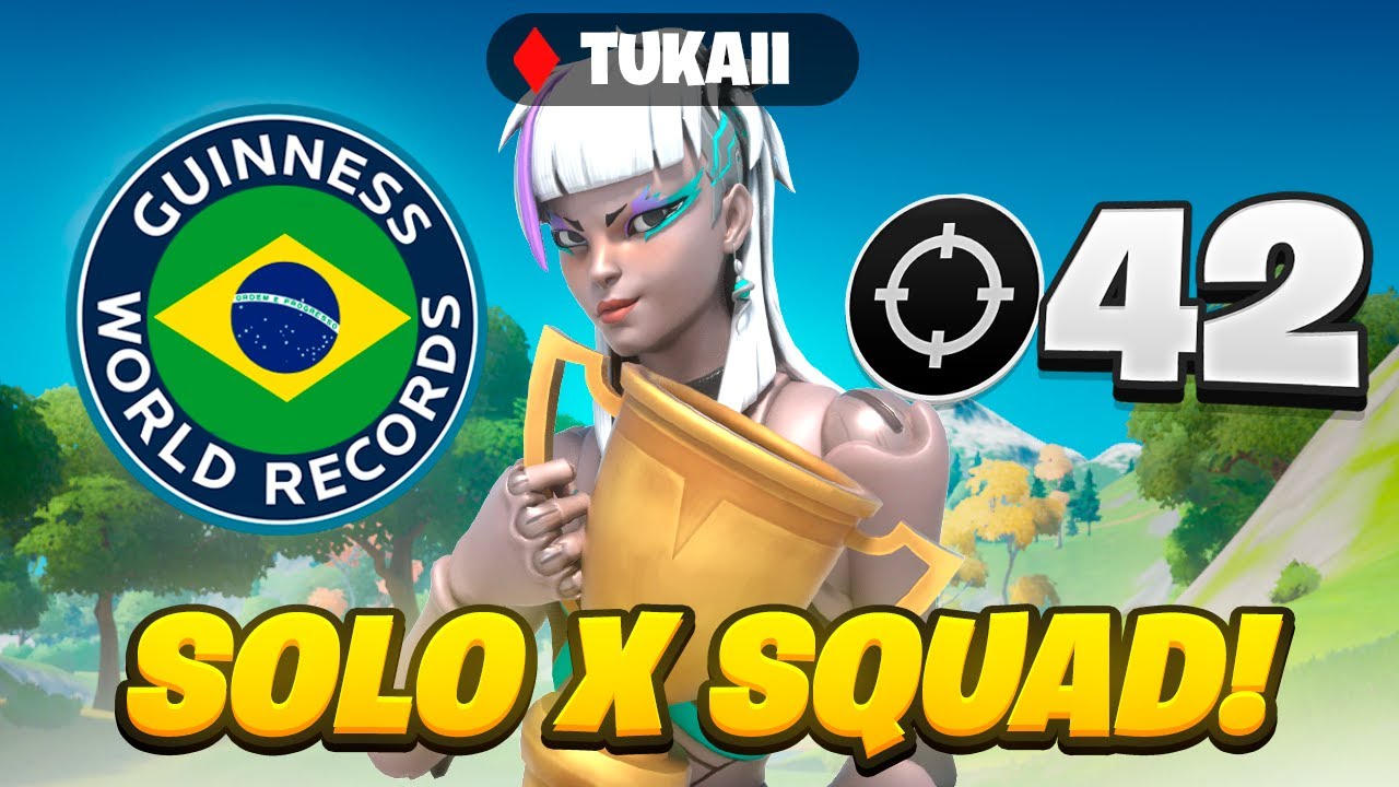 Bati o RECORD MUNDIAL de KILLS no Solo X Squad No Build! 42 KILLS - YouTube