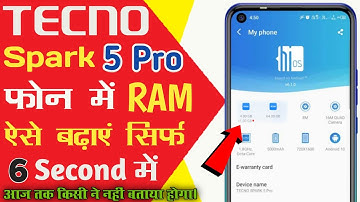 Tecno Spark 5 Pro Phone Me RAM Kaise Badhaye || Tecno Spark 5 Pro Men ROM Kaise Badhaye |