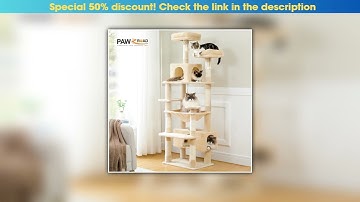 Limited Multi-Level Cat Tree Tower with Scratching Posts&Board, Hammock, Cat Condo, Spacious Top Pe