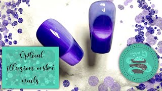 Easy ombré nails with gel polish | optical illusion nails | reverse ombré nails | Madam glam 💜