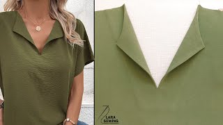 ✂️ Easy for Beginners: Discover V-Neck Sewing Tips and Hidden Secrets ✅