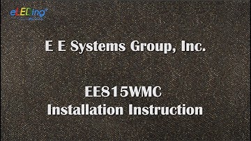 eLEDing EE815WMC Installation Instruction