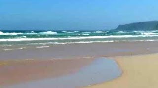 ALONE ON BEAUTIFUL NATURE&#39;S VALLEY RIVER MOUTH BEACH, SOUTH AFRICA, JAN 28TH, 2019