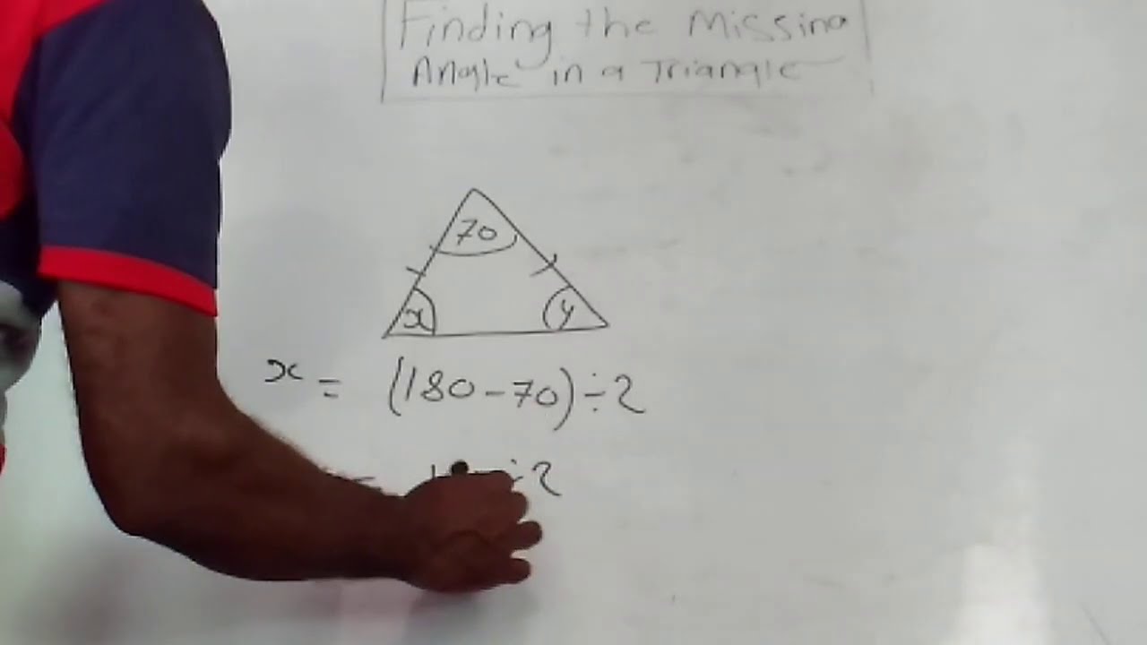 finding the missing angles in a triangle.. - YouTube