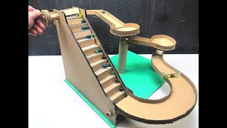 How to make Marble Run with escalator out of cardboard by KmiX 2,712 views 3 weeks ago 7 minutes, 13 seconds