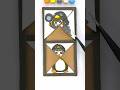 Gugugaga Penguin 🐧 amazing cardboard puzzle game🎀🥰#ytshorts #drawing #trending